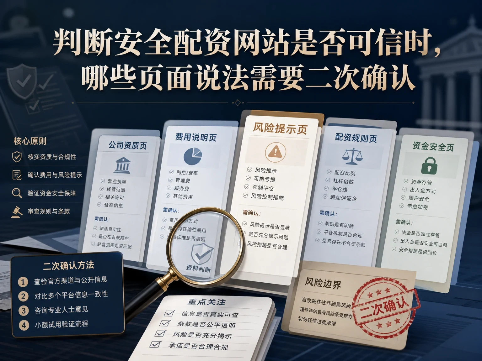 判断安全配资网站是否可信时,哪些页面说法需要二次确认 插图